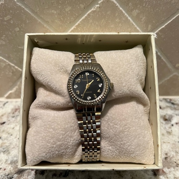 Cerrentino Womens Silver and Gold Watch Diamond series - Picture 3 of 7